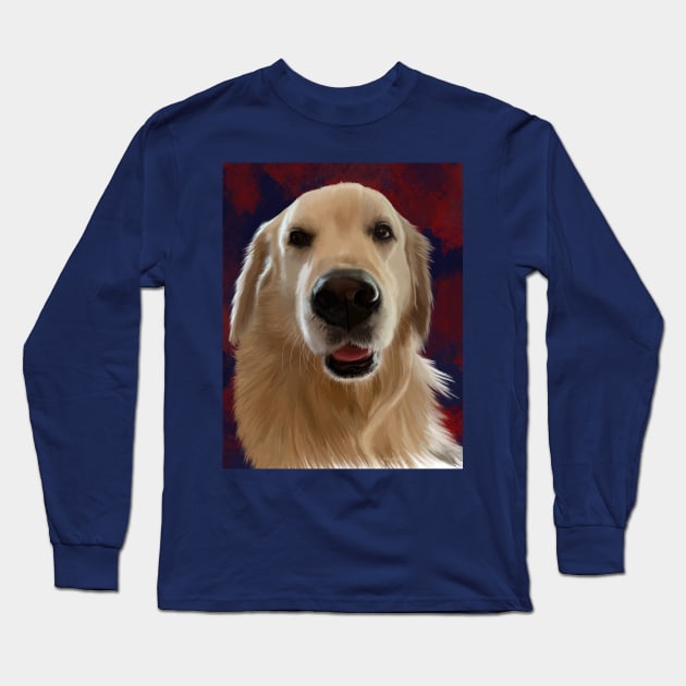 Atticus, the Beautiful Golden Retriever Long Sleeve T-Shirt by MamaODea